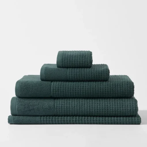 Wythe Waffle Towel - Navy