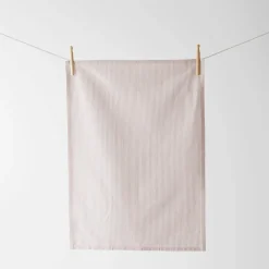 Yarn Dye Stripe Tea Towel Set Of 3 - Pink