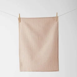 Yarn Dye Stripe Tea Towel Set Of 3 - Pink