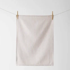 Yarn Dye Stripe Tea Towel Set Of 3 - Pink